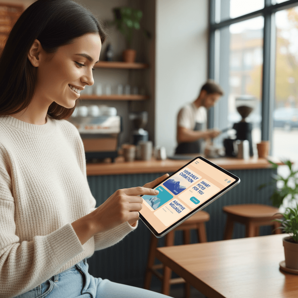 User experiencing personalized AI interface
