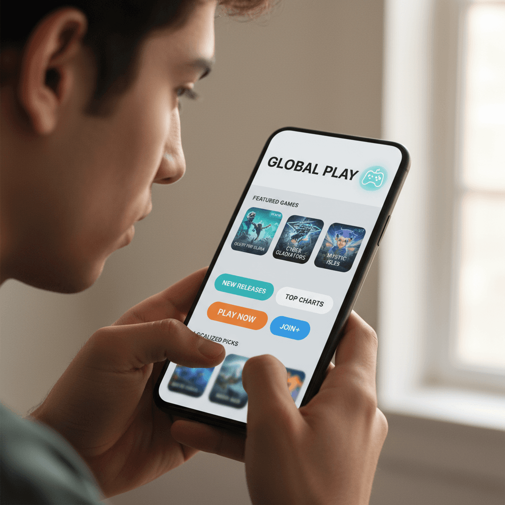 Mobile phone displaying AI application interface